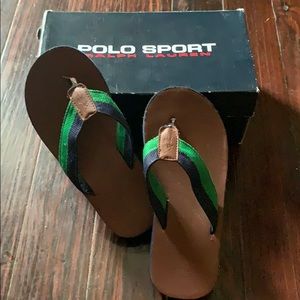 Kids polo sport by Ralph Lauren slippers with box